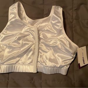 White Enell high impact sports bra